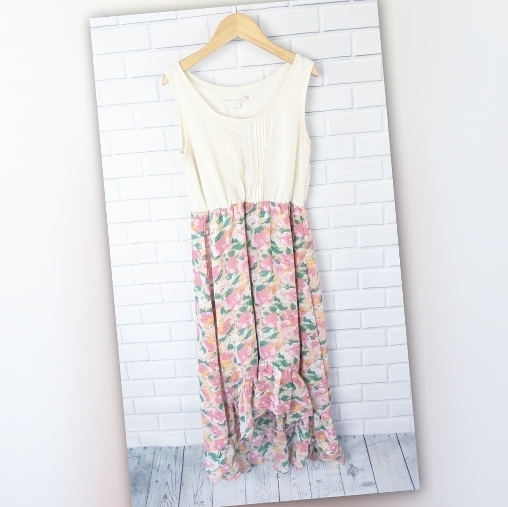 Rachael & Chloe kids Cream / Pink‎ Floral Dress Kids Girls 10